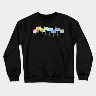 Teacher Positivity Signs Crewneck Sweatshirt